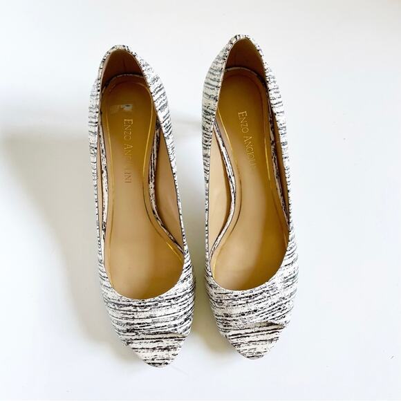 Enzo Angiolini Leather Space Dye Peep Toe Heel - Picture 6 of 11